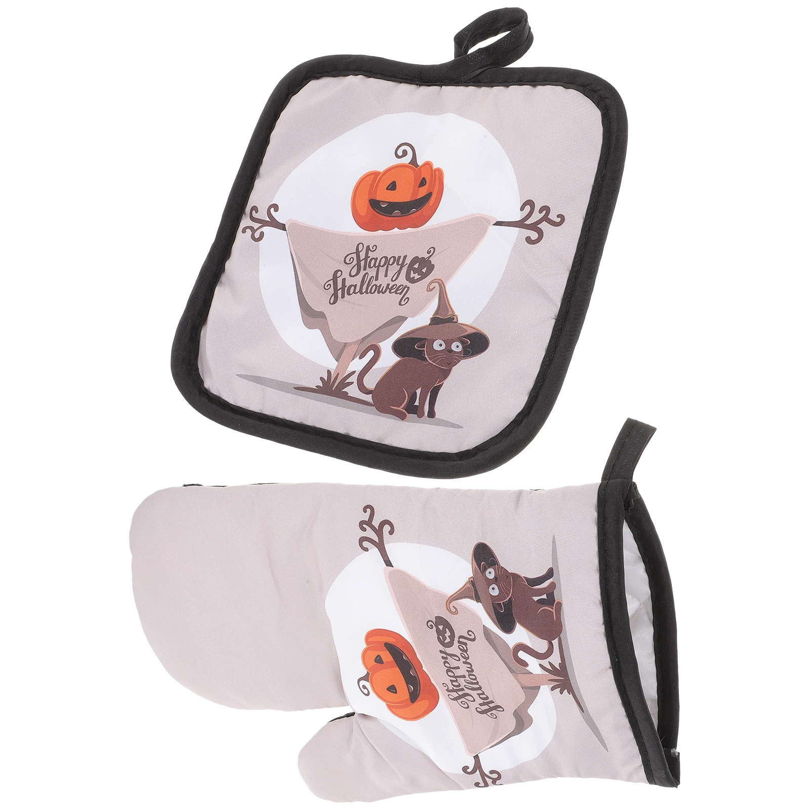 

Halloween Oven Mitts Pot Holders Heat Insulation Anti Cotton Polyester Safe Material Microwave Oven Grilling