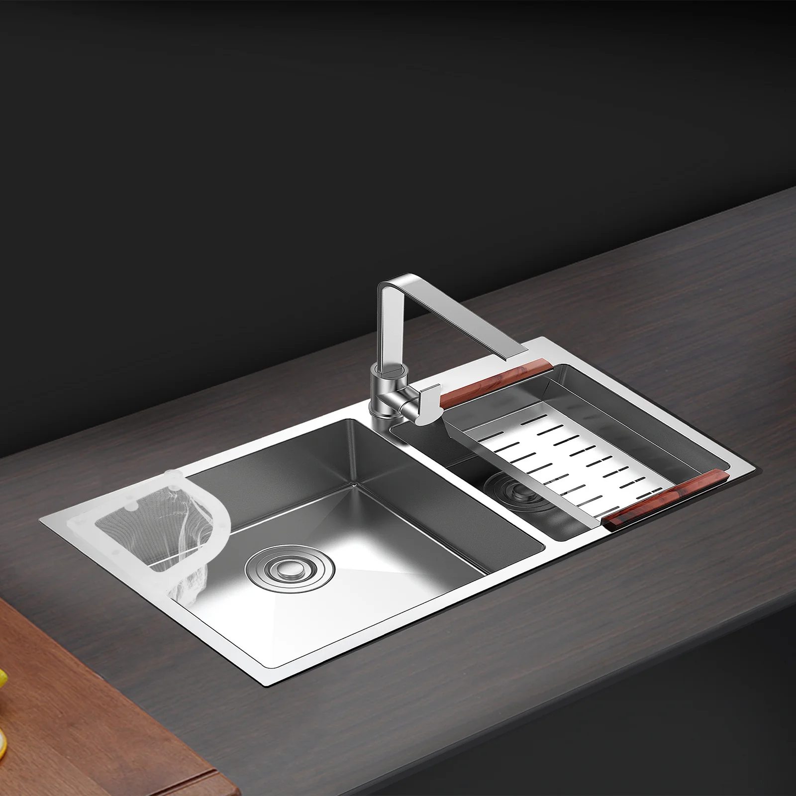 

1 set 1 Set Plastic Sink Strainer Fine Mesh Filter Screen For Kitchen Sink Drain Basket Filtering Rack Tool Anti-Blocking