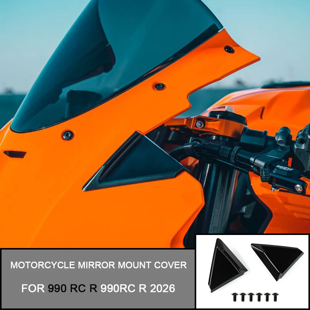 FOR 990 RC R 990RC R 2026 Motorcycle Mirror Mount Cover Kit Windscreen Rear Mirror Base Eliminators Hole Cap Cover Accessories