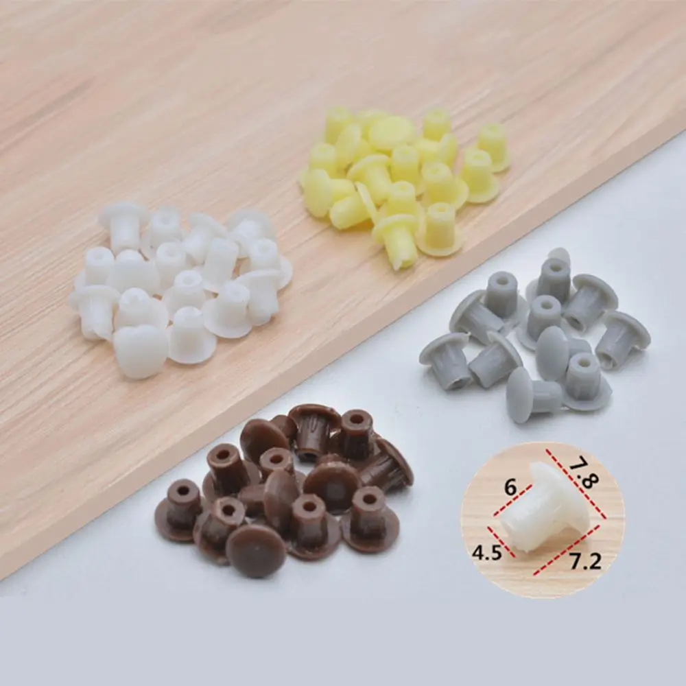 100Pcs 5mm Plastic Decorative Hole Cap Furniture Hardware Grommet Hole Covers Screw Cap Cabinet Exterior Drill Hole Dust Plug