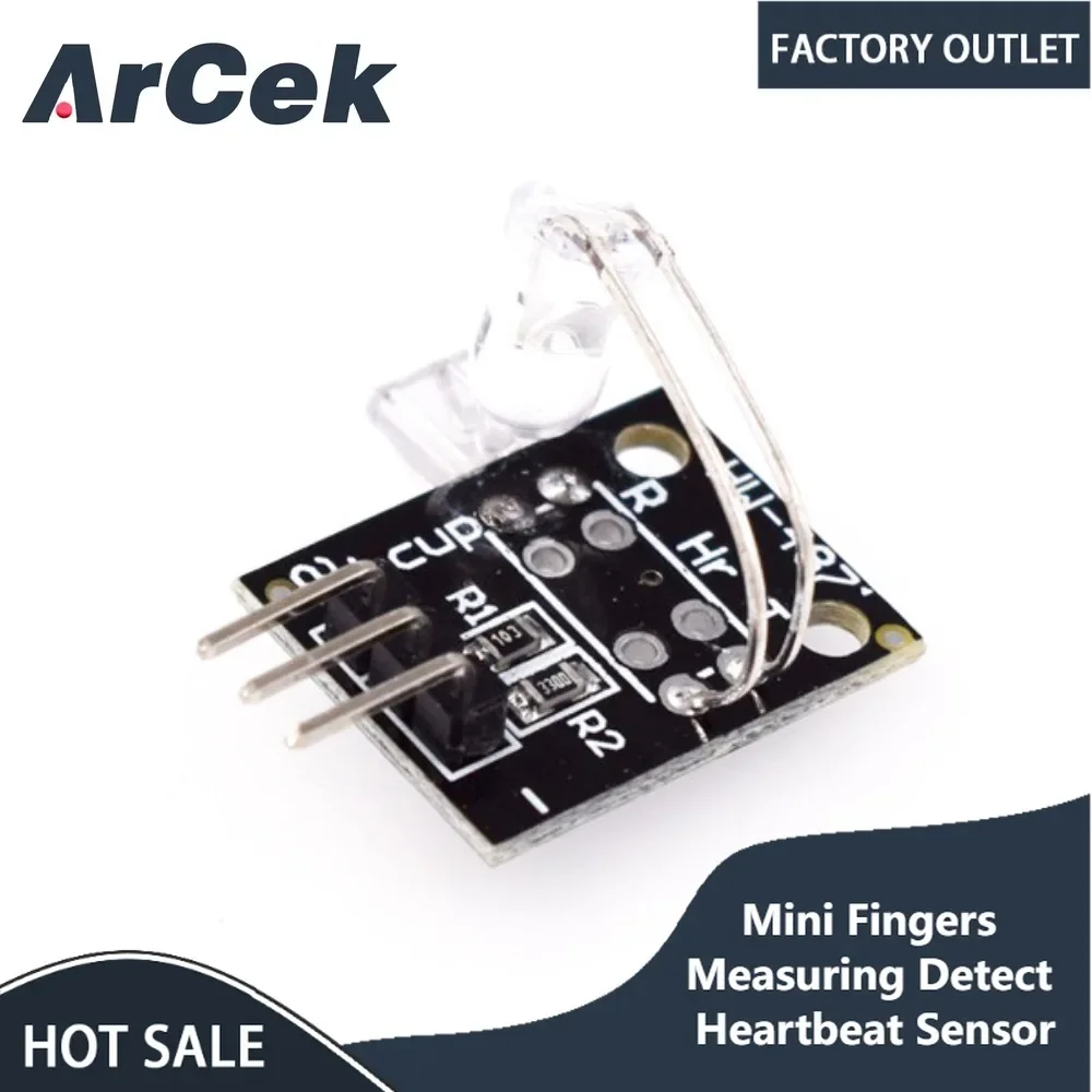 Mini Dedos Medindo Módulo Sensor para Arduino, Coração Detectar Heartbeat