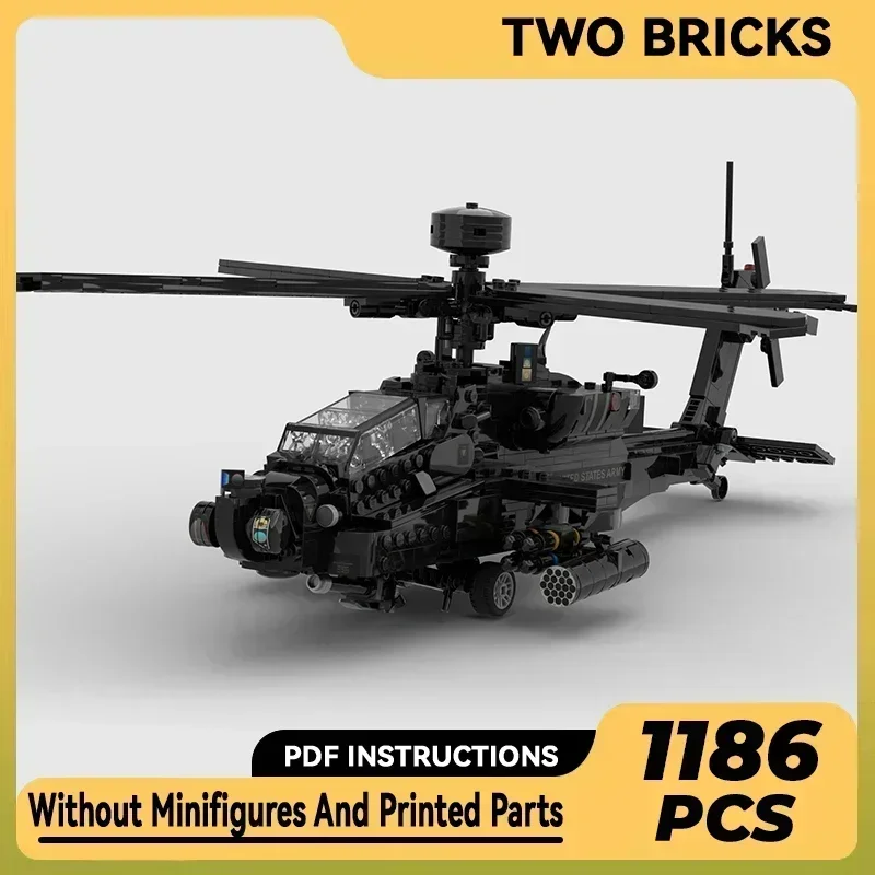 モックビルディングブリックミリタリーモデルAH-64Eアパッチガーディアン戦闘機テクノロジーモジュラーブロックギフトおもちゃDIYセット組み立てクリスマス