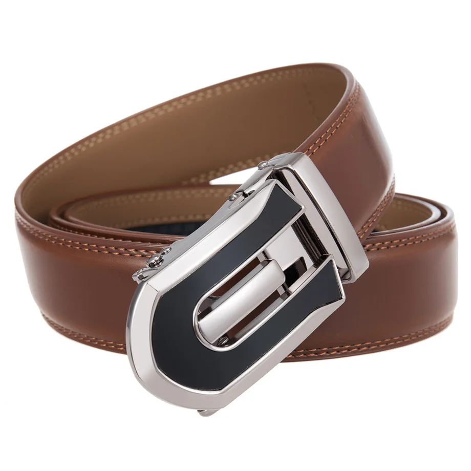 Plyesxale Cowskin Leather Belt For Men 2026 Luxury Brand Automatic  Buckle Cinto Masculino Designer Belts Men High Quality B1056