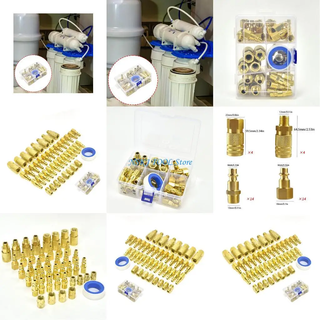 

L8RC Bulk 45pc Bronze Varnished Pipe Couplings Fast Link Plan For Air Propelled Systems