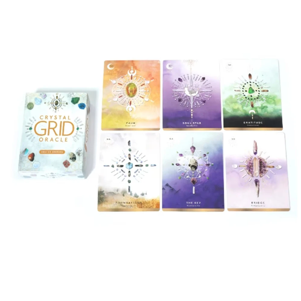 بطاقات التارو العرافة أدوات العرافة الفريدة من نوعها شبكة كريستال أوراكل النسخة الإنجليزية مجلس لعبة مصير العرافة الكهانة