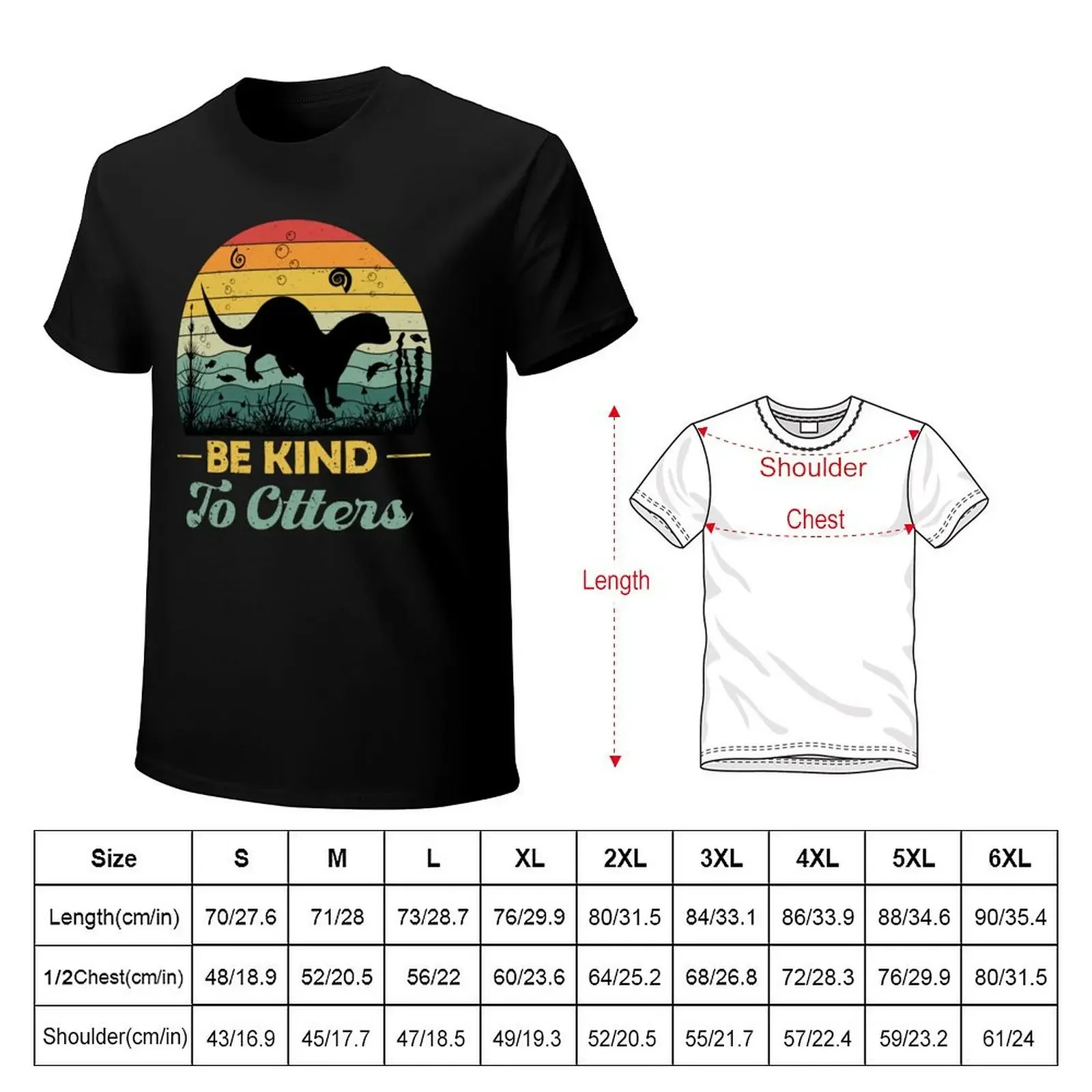 Be Kind To Otters Retro T-Shirt customs design your own vintage clothes vintage t shirt men