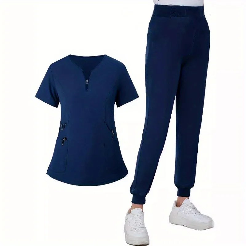 Elastic Wholesale V-neck Long Short Sleeved Hospital Nursing Hand Washing Set