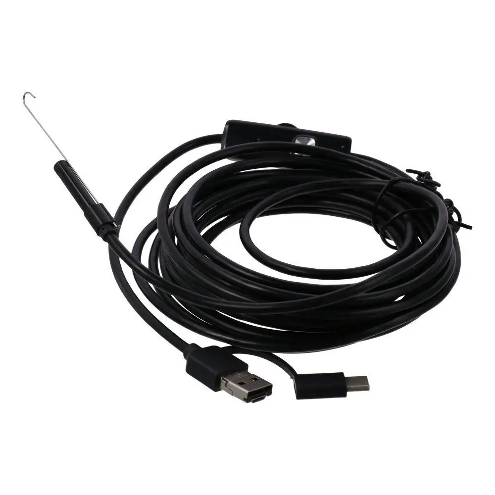 5.5 mm Endoscope Camera Inspection Camera 16.4 Ft 6 LED Lights Snake Camera Borescope Inspection Computer