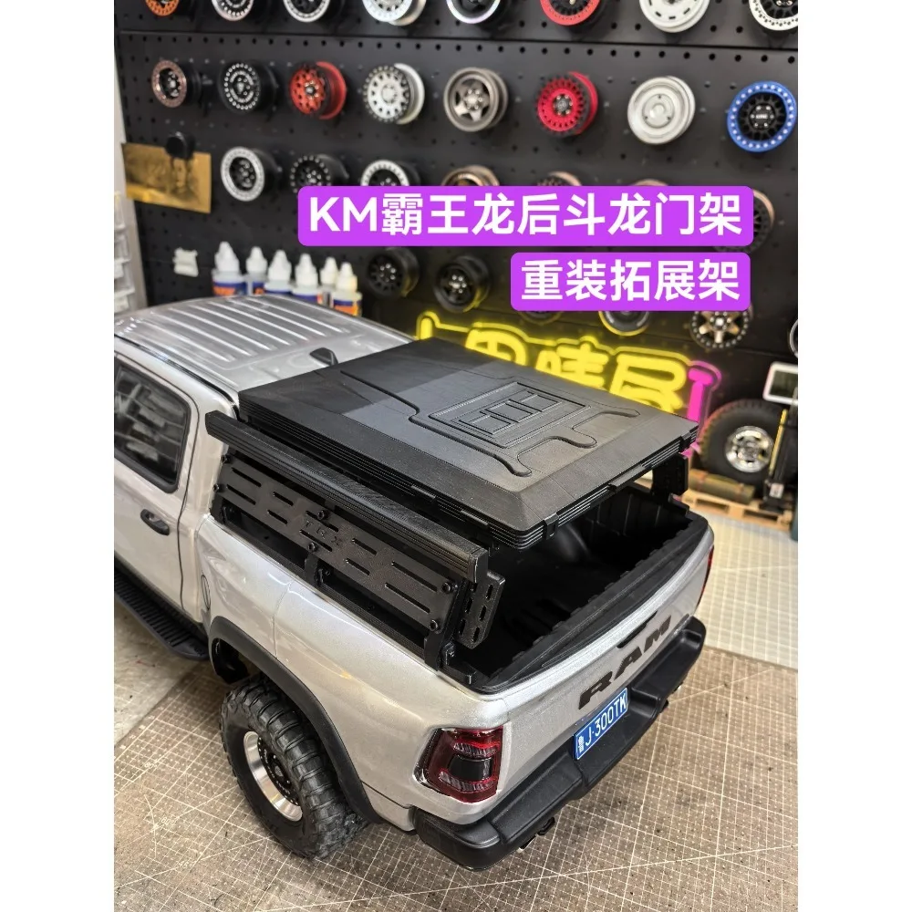 RC Crawler Custom Rear Bed Roll Cage Multi-function Expansion Rack For KM T-Rex RAM 1/8Decor Mod Upgrade Hobby Spare Accessories