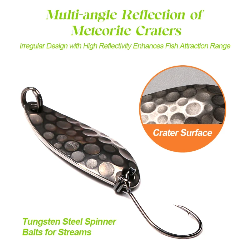 Wondersee 4pcs 3pcs Metal Spoons Metal Spinner Jig 1.8g 2.5g 3.5g 5.3g Lure Trout Chub Perch Salmon Wobbler Willow Leaf Blade