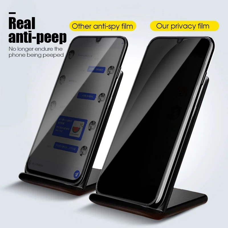 Anti-spy tempered glass case for samsung a22 cover on galaxy a 22 22a 4g 5g phone coque bag samsun  privacy glass image 2