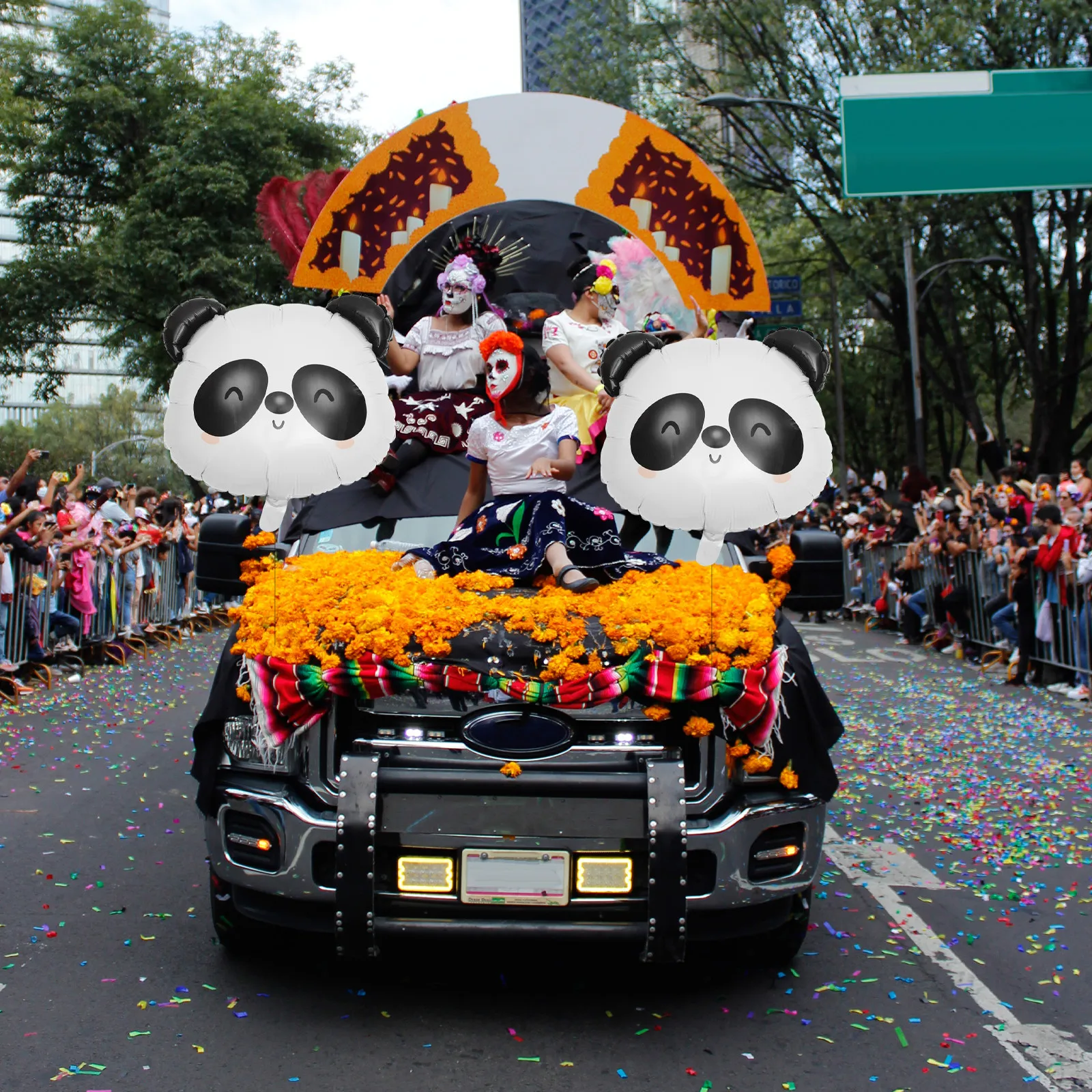 5Pcs Panda Balloons Aluminum Film Cartoon Decorative Party Supplies Vivid Party Balloon Decorations for Birthday view 6
