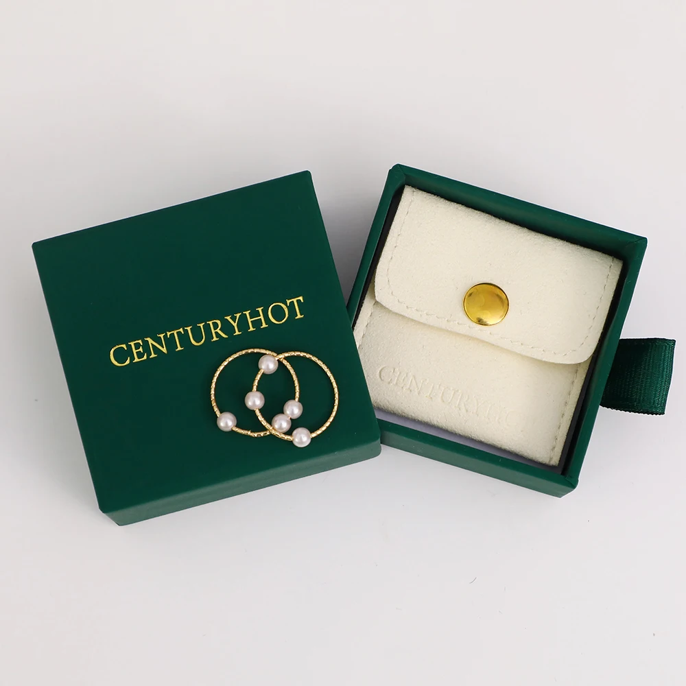 6x6x3.5cm Dark green color Cardboard Jewelry Box High Quality Krafty Paper Handmade Package Drawer Boxes With Custom Logo