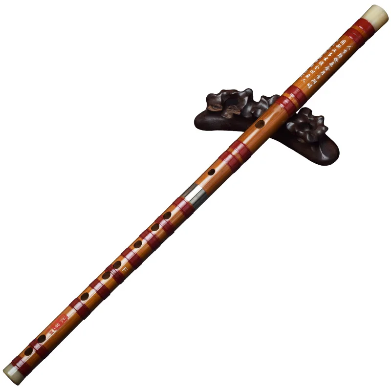 Bamboo Flute Dizi Professional Grade 2 Sections High-End Musical Instrument for Adults Students Kids Beginner Performance Exam