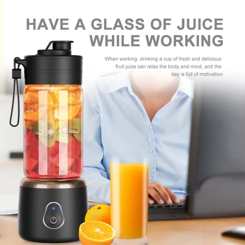 Factory Custom High Quality Travel Blender Cup Personal Mini Fruit Blender Portable Electric Juicer Mixer