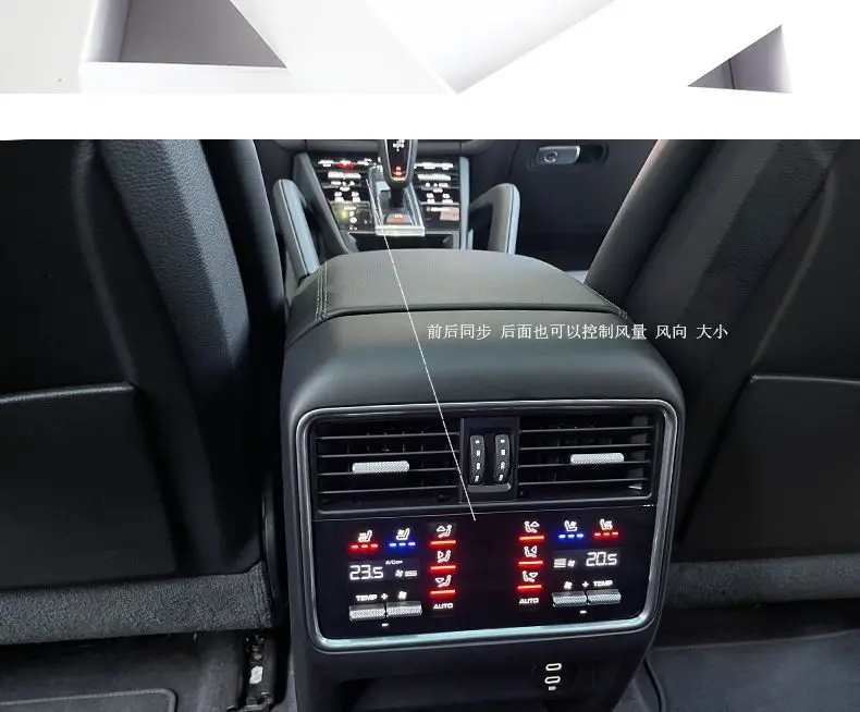 New For Porsche Cayenne 2018-2025 Rear AC Panel Air Conditioning Control 7 INCH LCD Touch Climate Panel Car Accessories