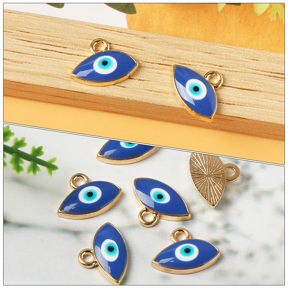 

50Pcs Alloy Eye Shape Pendants DIY Necklace Earring Charms Unique Creative Design Jewelry Accessories Gifts Friends