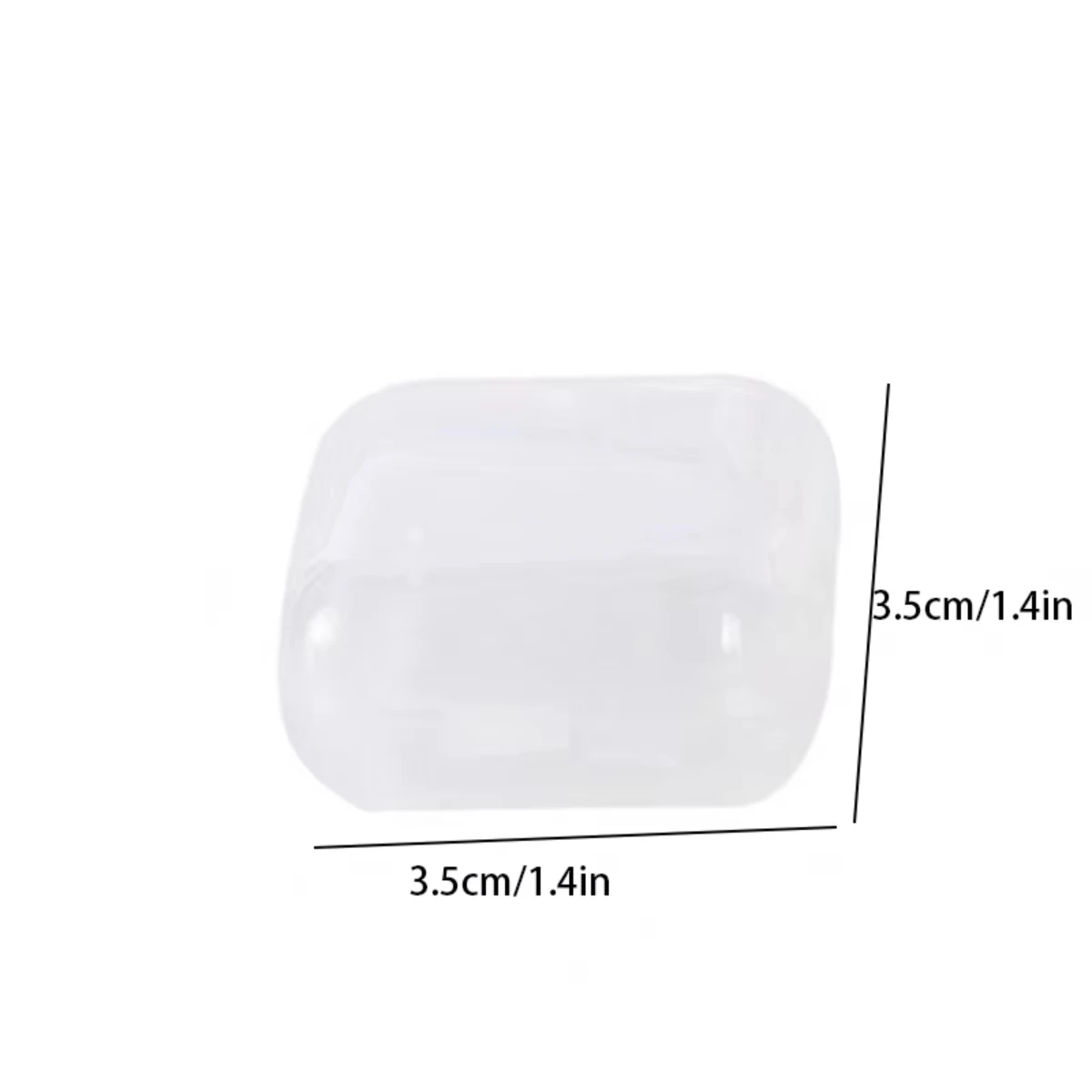 20 pcs Transparent Square Plastic Jewelry Box Organizer with Individual Ring Slot for Jeweler Storage