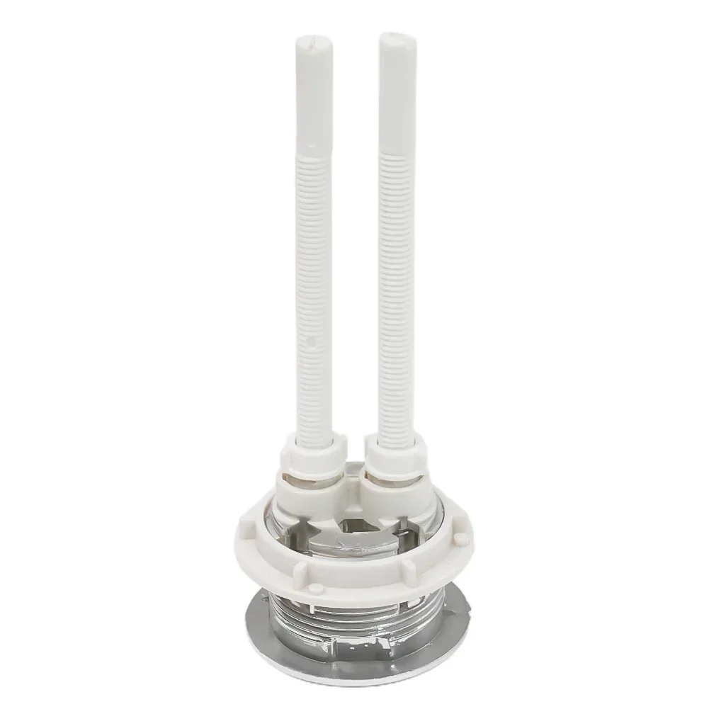 38/48/58mm Dual Push Button Flush Toilet Water Tank Cover Double Crescent Shape 2 Rods Toilet Replacement Parts