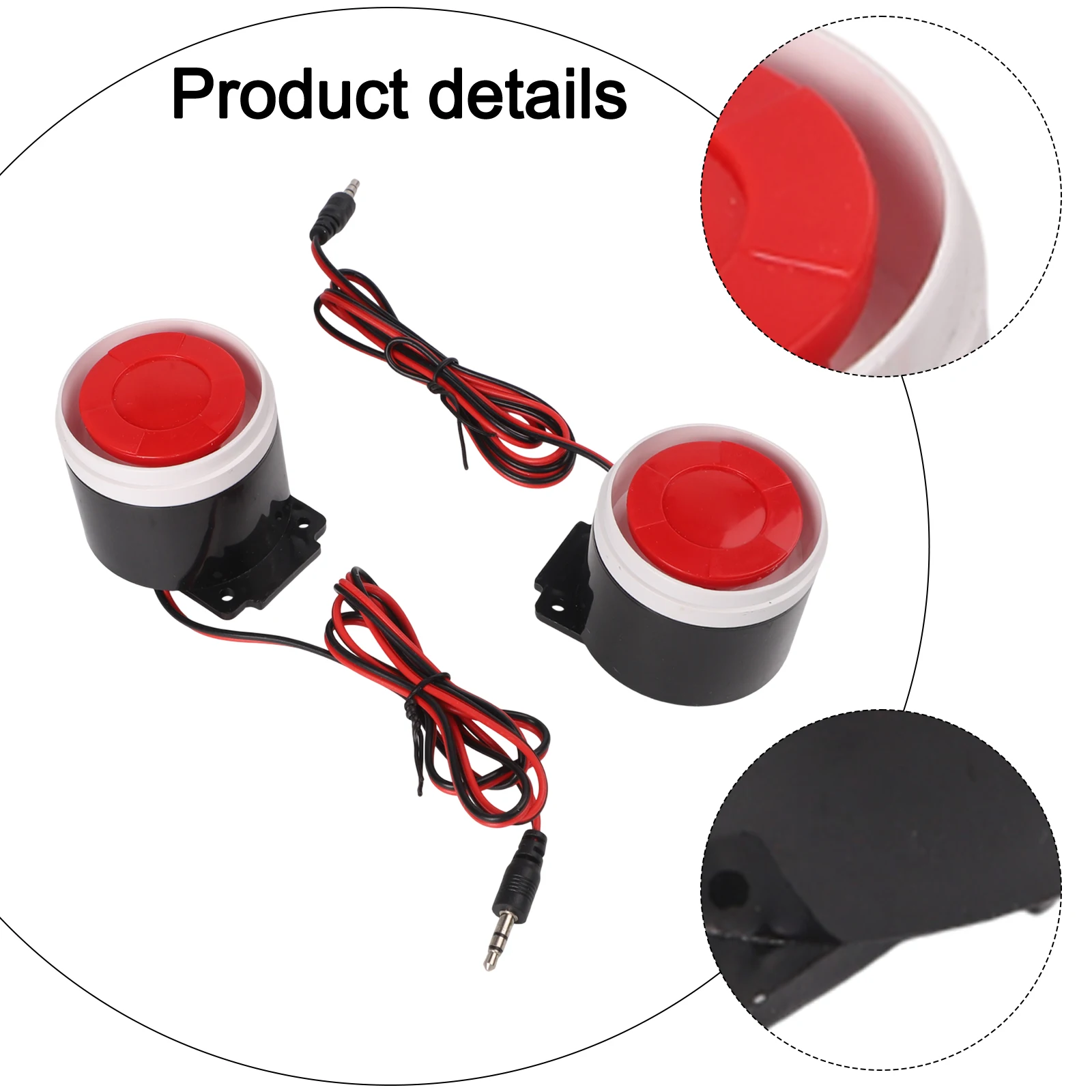 120dB Siren 12V Loud Siren Dimensions As Shown In Picture Metal And ABS Material For Indoor Use 12V DC Powered Alarm System