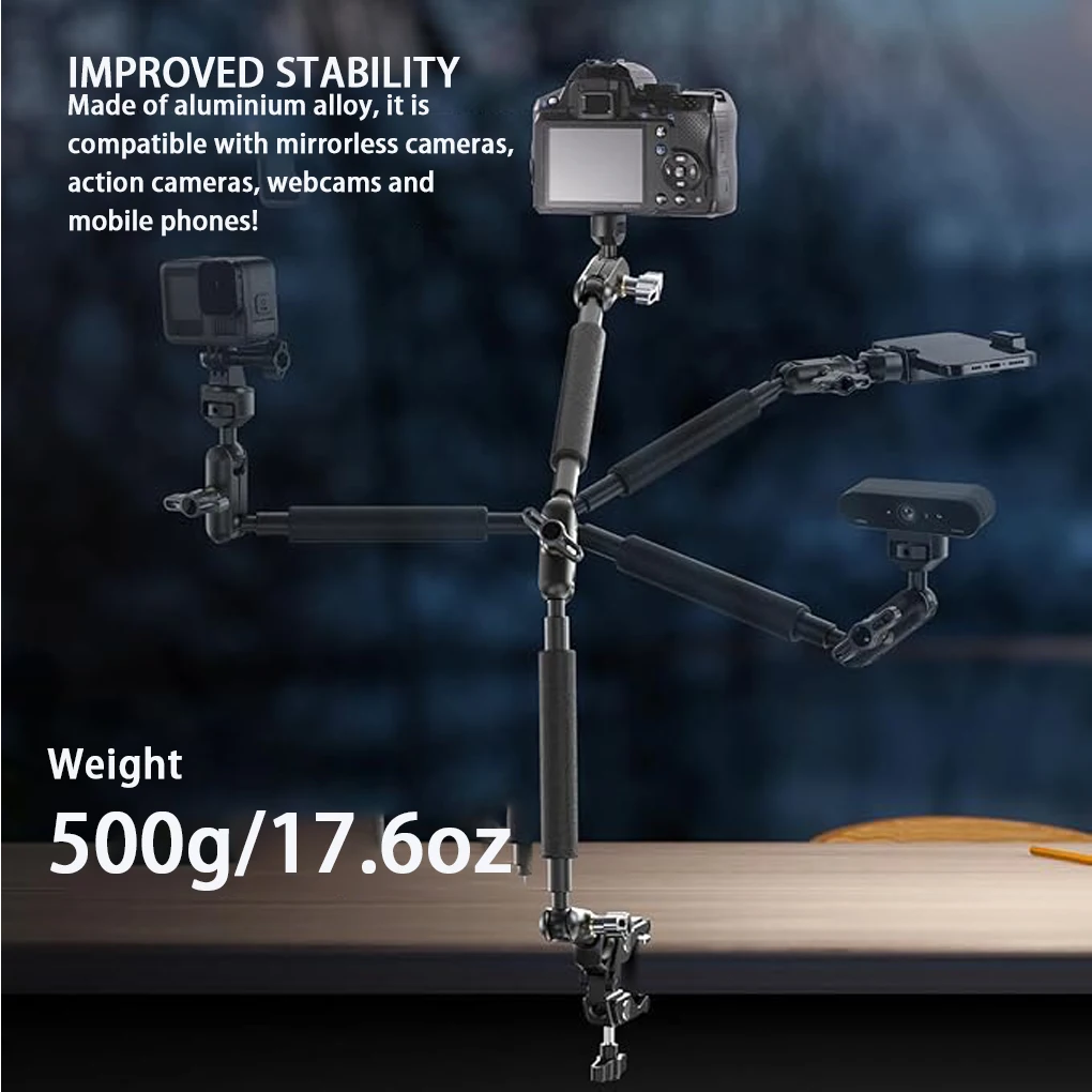 

Настольная съемка, регулируемая волшебная рука с комплектом крабовых зажимов, экшн-камеры для смартфонов, наборы настольных фотографий для живого видеоблога, видео