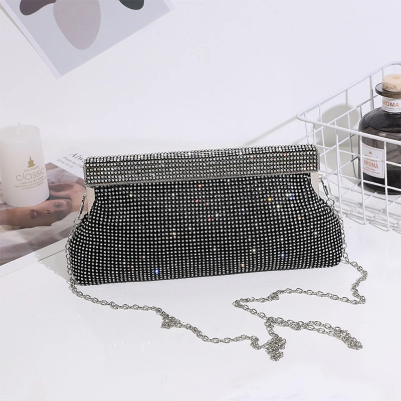 Shiny Evening Dinner Bag for Rhinestone Bag Party Clutch Purse