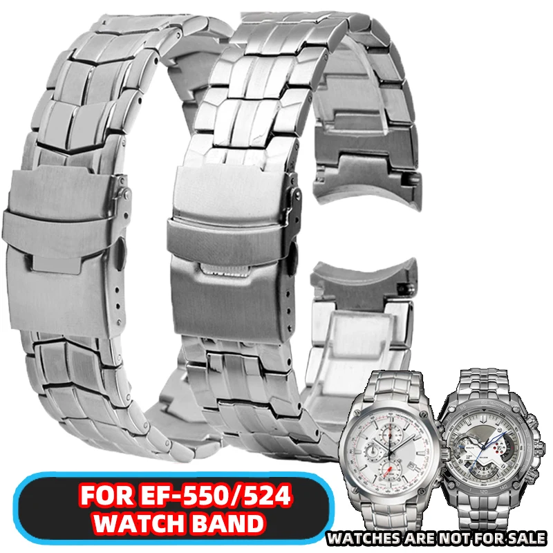 

Мужской ремешок для часов Casio EF-550 из нержавеющей стали, серия EDIFICE 5051, браслет EF-524D, ремешок для часов из цельной нержавеющей стали, 22 мм.