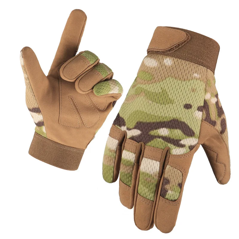 

Cycling Gloves Camouflage Mesh Breathable Motorcycle Gloves Outdoor Sports Protective Tactical Gloves