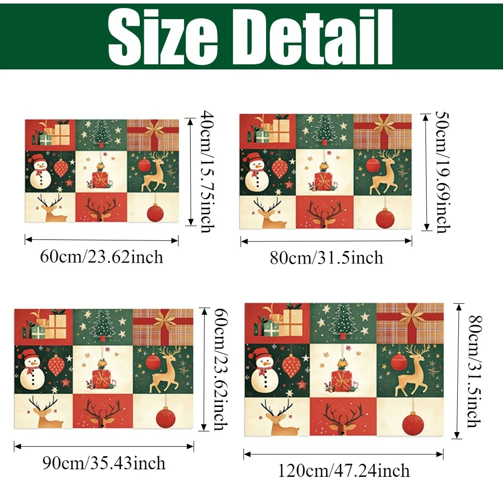 Xmas Mats Modern Door Mats Entrance Crystal Velvet Absorbent Floor Mat for Bath Kitchen Home Decorative Rmats Decoração Natalina