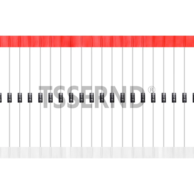 1N4007 100 pçs/lote 4007 1A 1000V DO-41 Diodo Retificador Novo