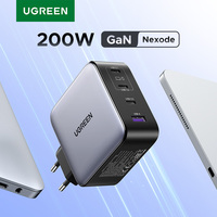 UGREEN 200W GaN Charger PD 3.1 QC4.0 3.0 Quick Charge For Macbook Air Laptops iPhone 16 15 Pro Max Samsung S25 Xiaomi Tablets