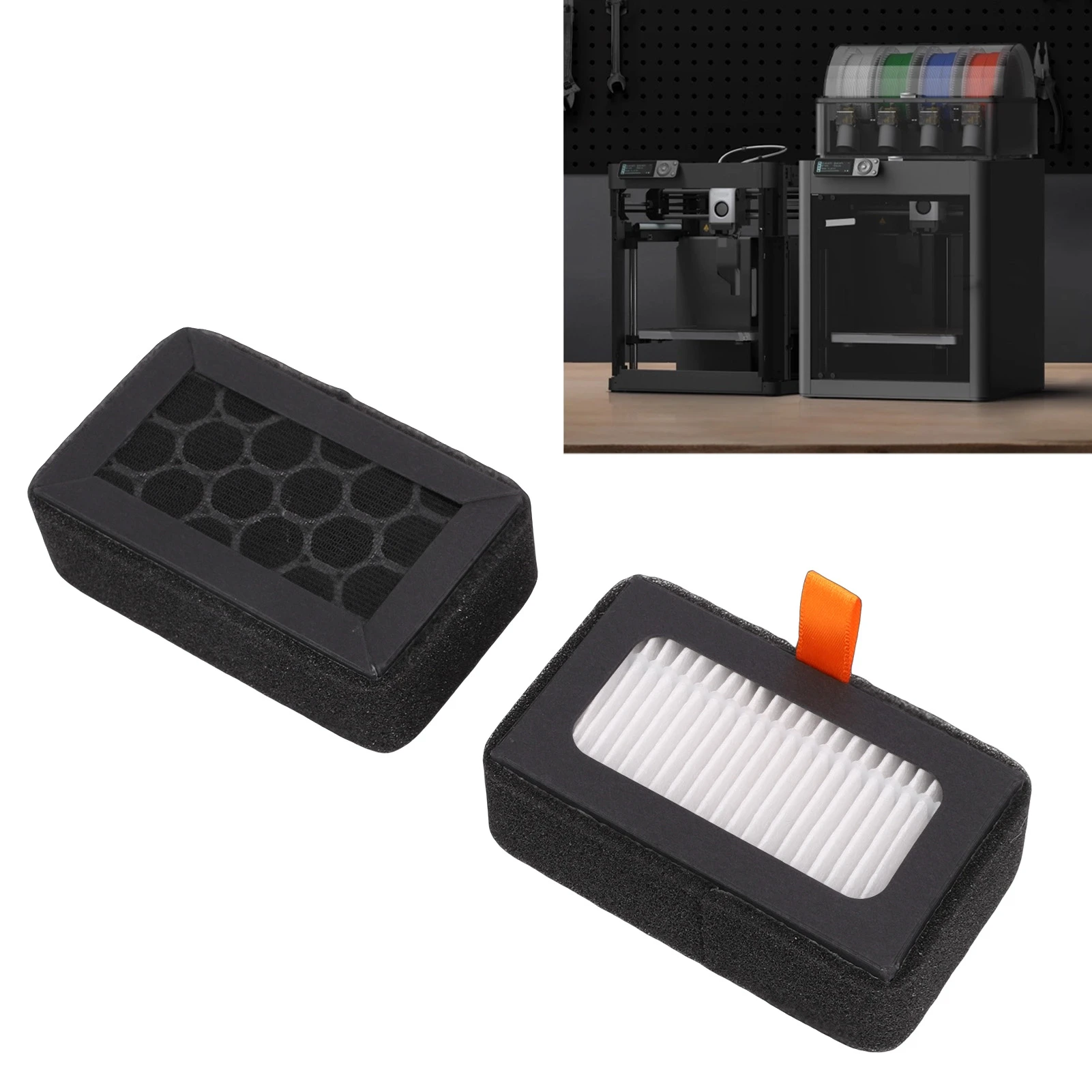 

2 шт. сменных воздушных фильтров для 3D-принтеров Bambu Lab X1/P1 Series, картриджи с активированным углем