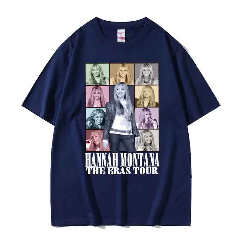 Hannah Montana Eras Tour Graphic T Shirt Men Women's Fashion Hip Hop Harajuku Tee Shirt Oversized 100% Cotton T-shirt Streetwear