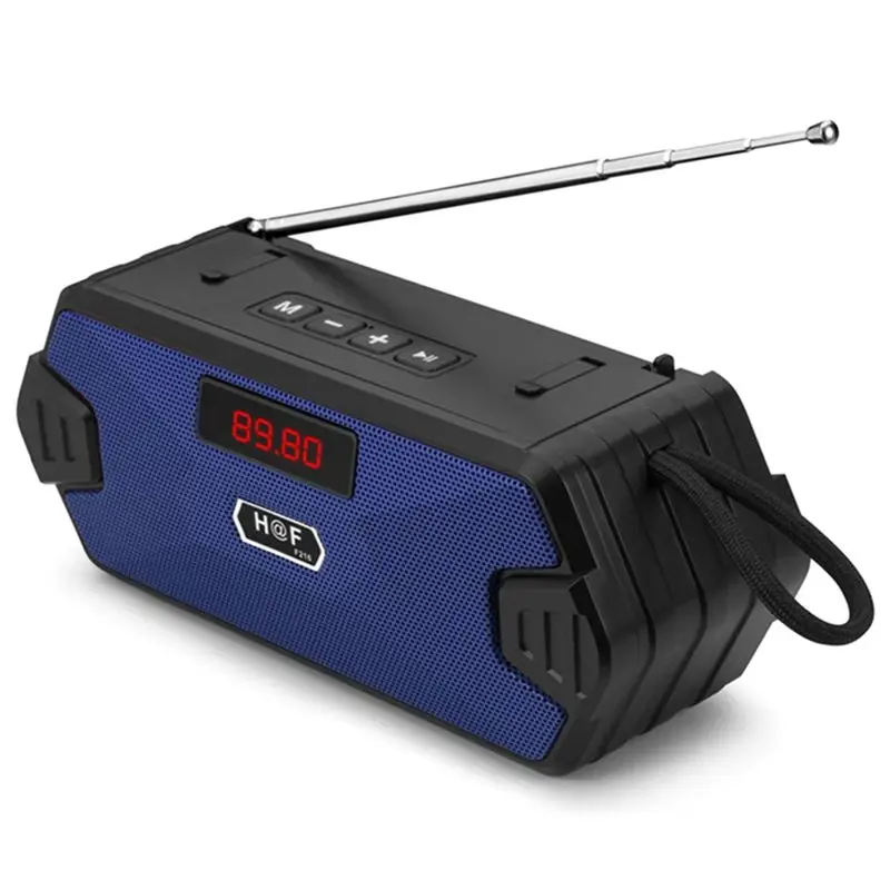 AABFK Portable Wireless Speaker Bluetooth Mini Subwoofer Support TF Card USB Speaker FM Receiver/Radio with FM Blue