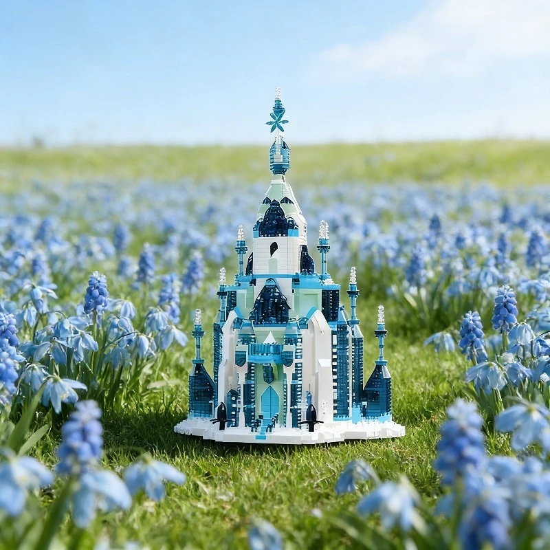 

Строительные блоки Disney Frozen Princess Castle, развивающие игрушки-головоломки для девочек, детские кирпичики для самостоятельной сборки, идеи подарков на Рождество и день рождения