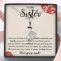Fashion Love Design Pendant Necklace, Suitable for Daily Wear, Birthday Gift, Party Gift and Holiday Gift for Sister