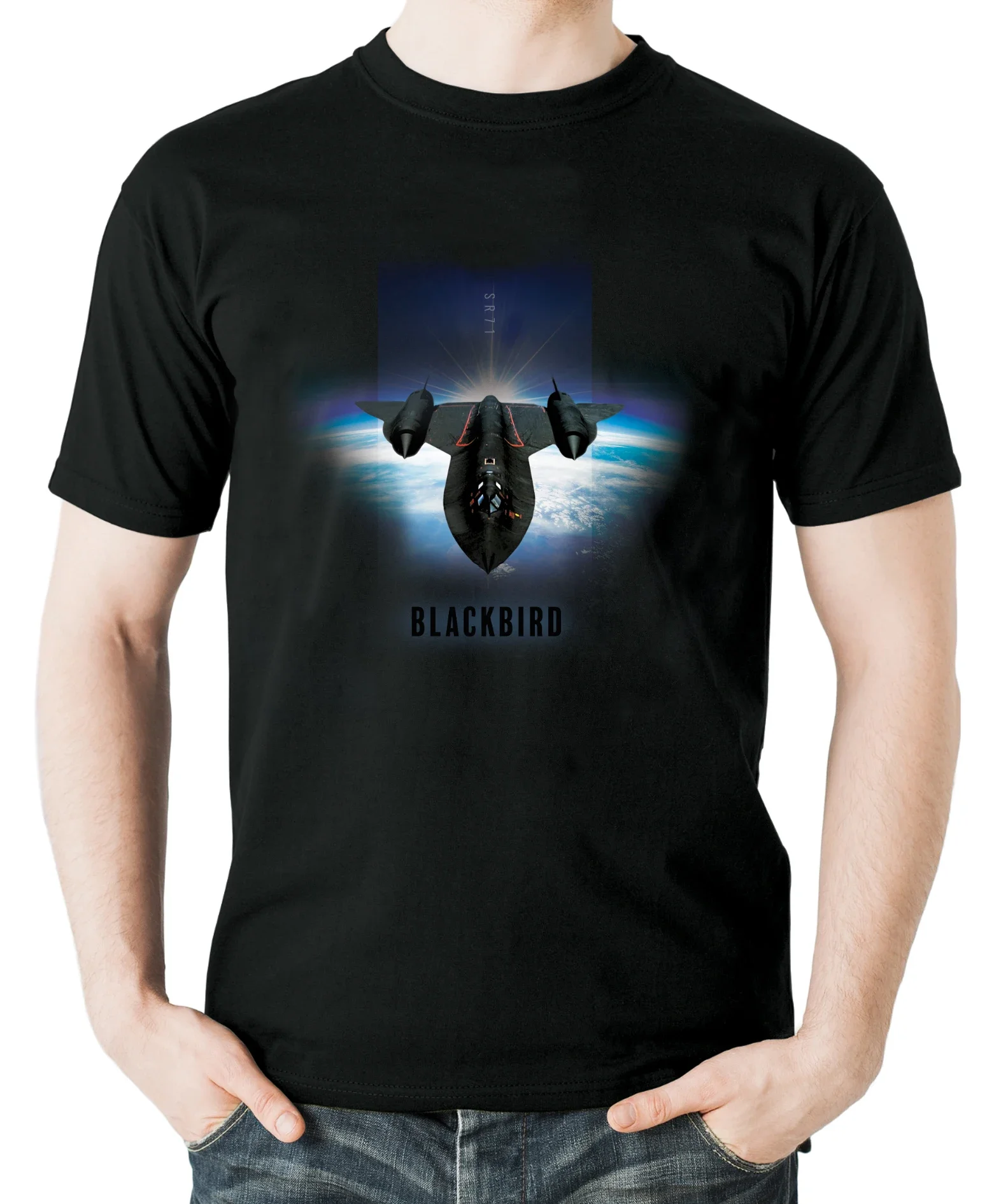 SR71 Black Bird Supersonic Reconnaissance Aircraft T-Shirt 100% Cotton O-Neck Summer Short Sleeve Casual Mens T-shirt Size S-3XL