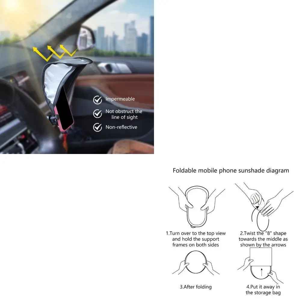  Car Phone Shelter Permanent Against Longwave light Defender Windshield Mount Modifiable Corner