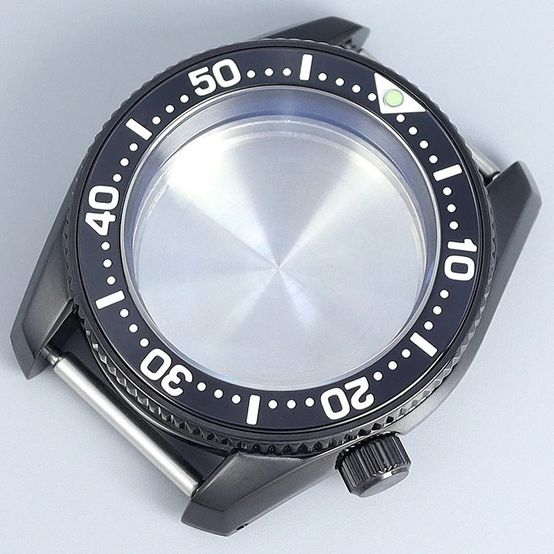 

PVD Black 42mm Men Watch Case Sapphire Glass For NH35 NH36 NH38 NH34 NH70 Automatic Movement SPB185 SPB187 Modified Watch Parts