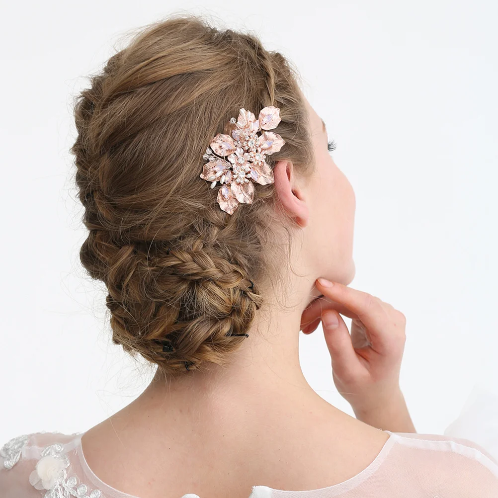 

Расческа для волос невесты с кристаллами, свадебные украшения для волос, изысканная вставленная расческа для свадебной вечеринки, выпускного вечера, танцевальные аксессуары, свадебный головной убор