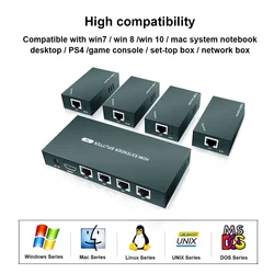 60/100/200M IR IP HDMI  Extender  RJ45 4K 1080P Cat5  Ethernet Cat6 for PS4 Apple PC Laptop HDTV 1 To 2/4/7/8