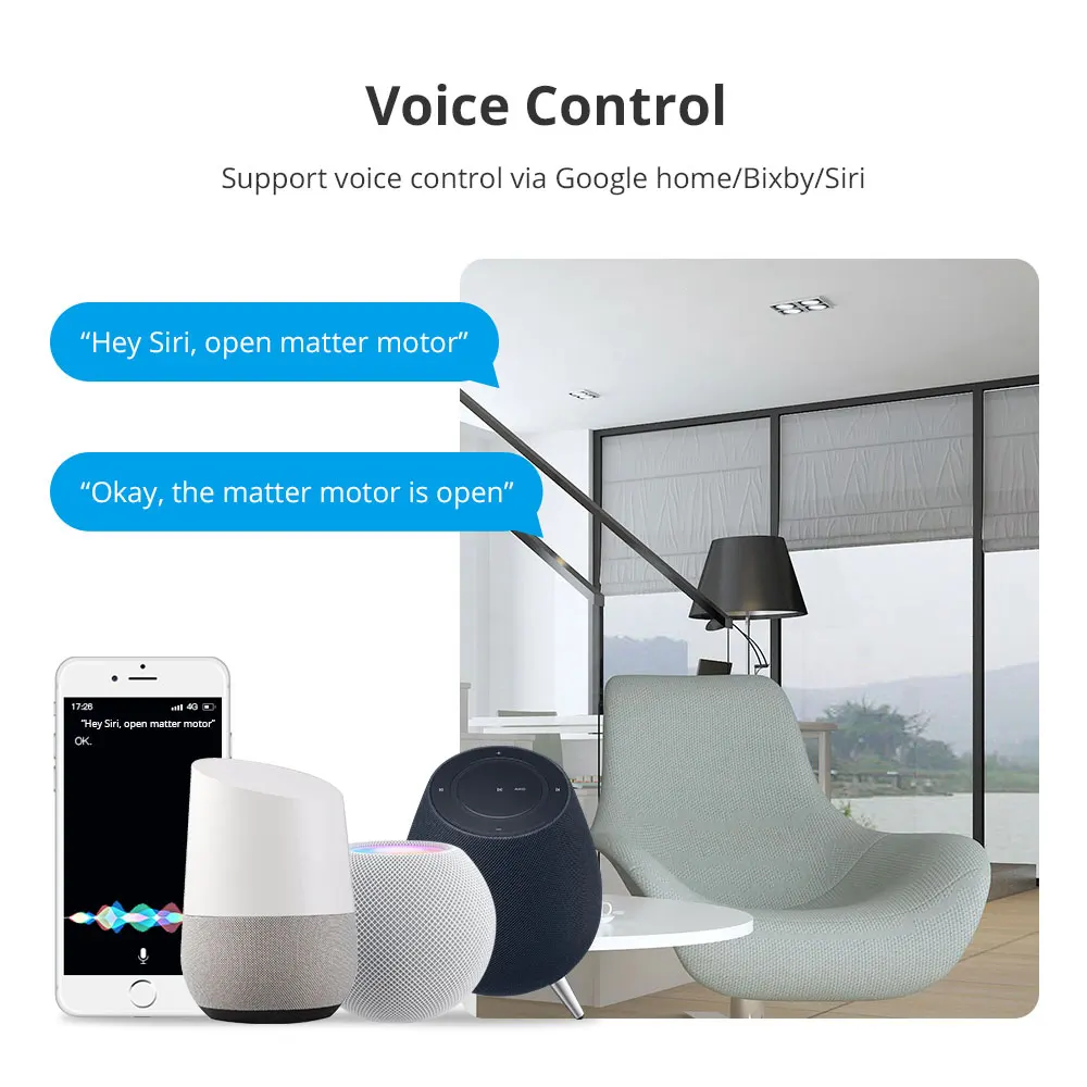 Zemismart Matter WiFi Roller Shade Motor Blind Motorized Shutter Engine Allow Google Home Smartthings App Control