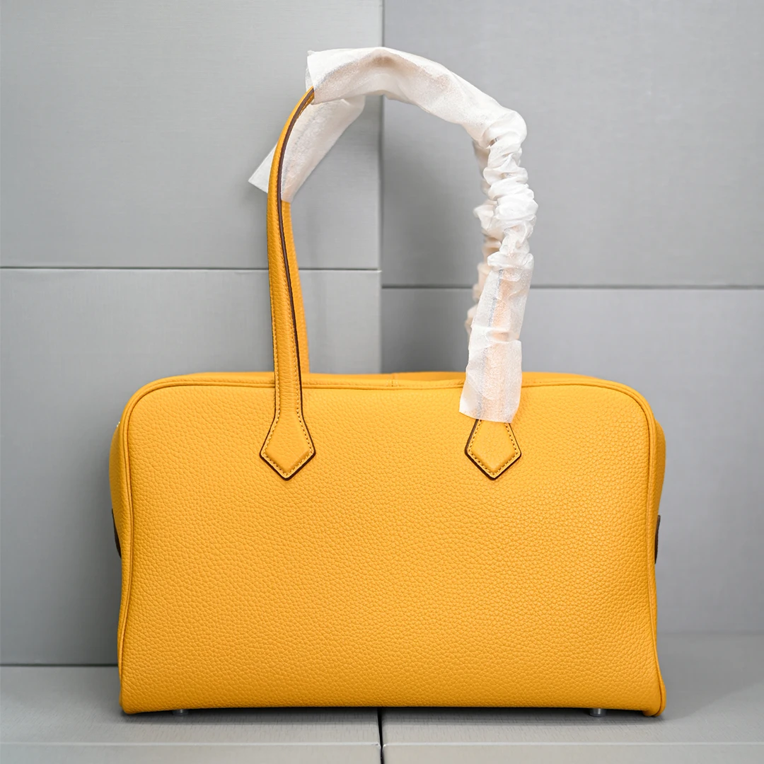 

Genuine Leather Handbag Fashion New Style Large Capacity Women's Bag Top Layer Cowhide Bowling Bag Pillow Bag