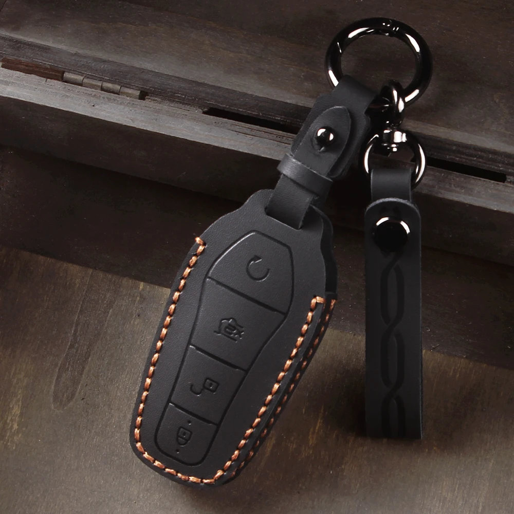 Für BYD Qin Plusdmi Atto 3 Han EV Delphin Schutz Abdeckung Shell Leder Auto Fernbedienung Schlüssel Fall Tasche
