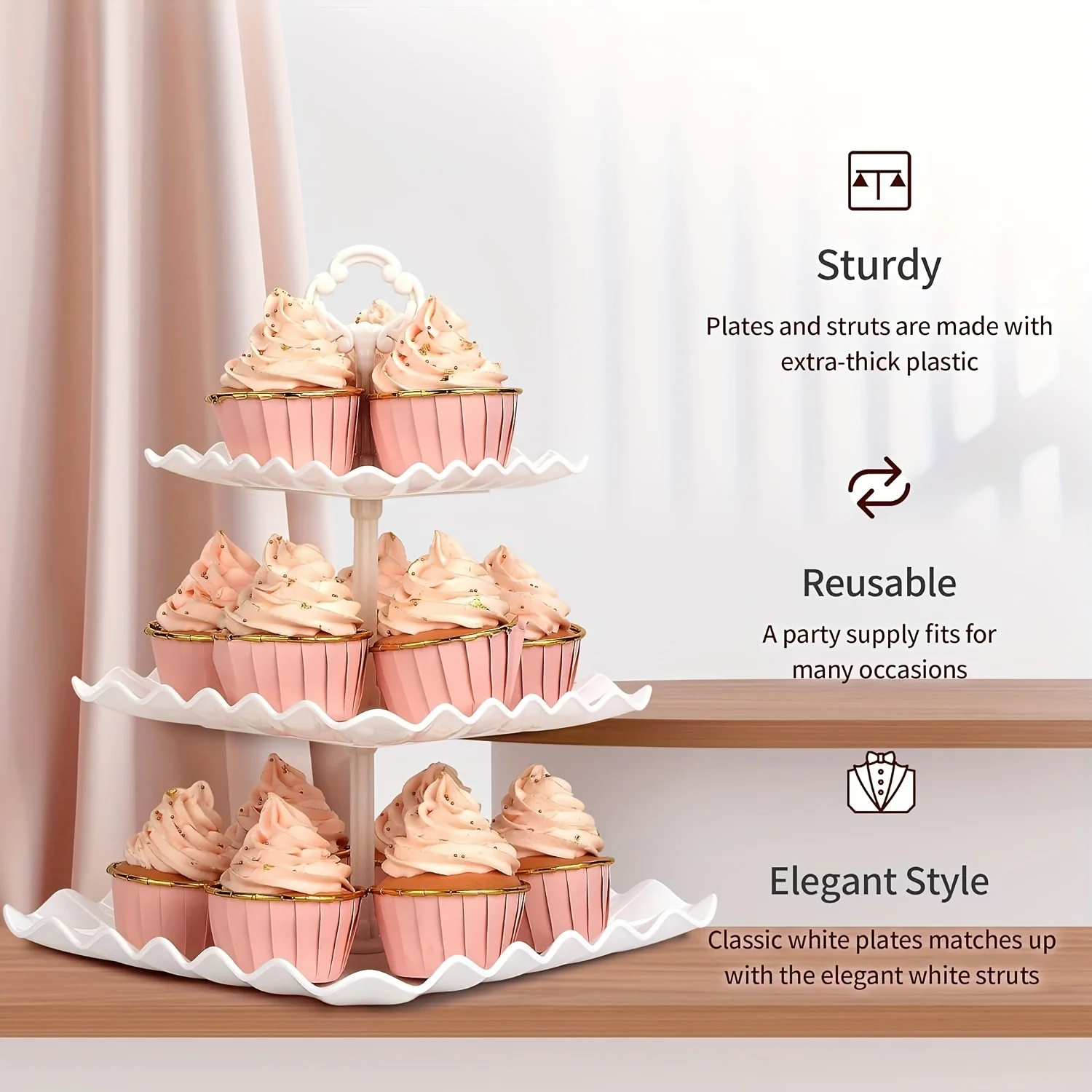 European Style Cake Stand Display Rack Fruit Plate Cupcake Tray Birthday Party Wedding Dessert Table Decorations Desktop Holder