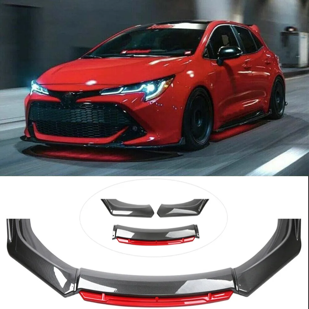 Przedni spojler zderzaka Auto podbródek Spoiler Splitter dyfuzor Body Kit Trim Spoiler Air Dam dla Toyota Corolla Hatchback 1973-2016