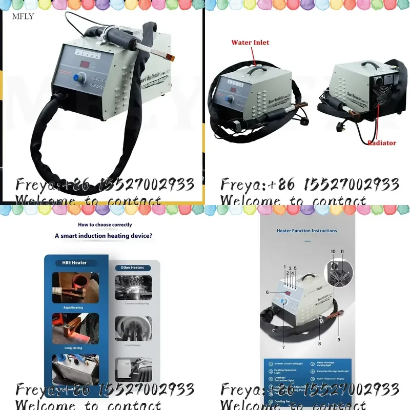 Electromagnetic Induction Heater High-frequency Iron Plate Heating Machine for Repair Only Liquid Cooling 230V 3500W