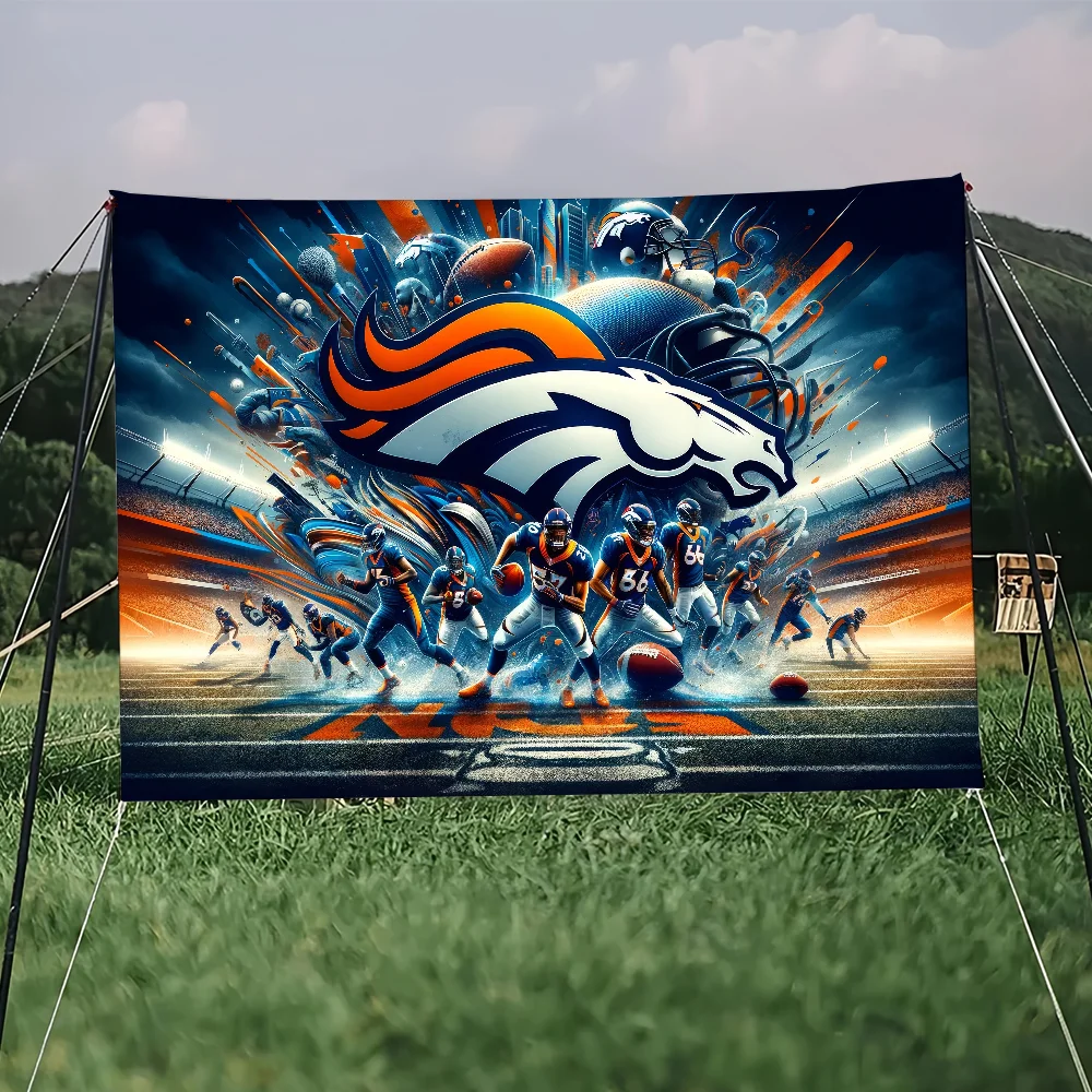 American Football Team D-Denver B-Broncos Club flag For Picnic Art Home Decoration Party Outdoor Camping Banner