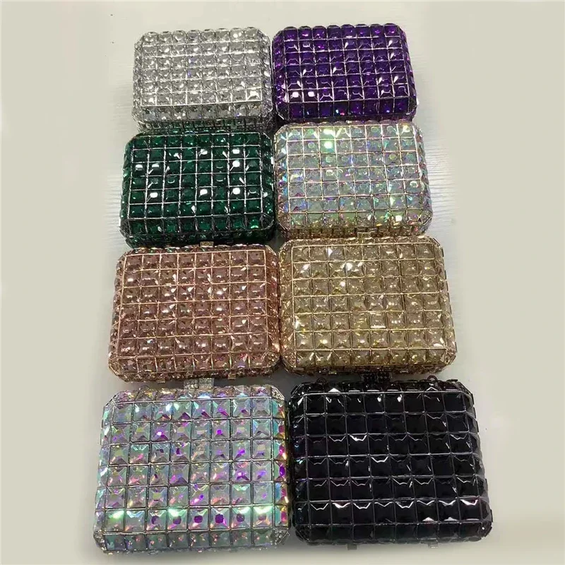 

Luxury Gold Diamond Evening Bag Rhinestone Clutch Bag Women Small Banquet Hand Bag Wedding Bride Clutch Purse