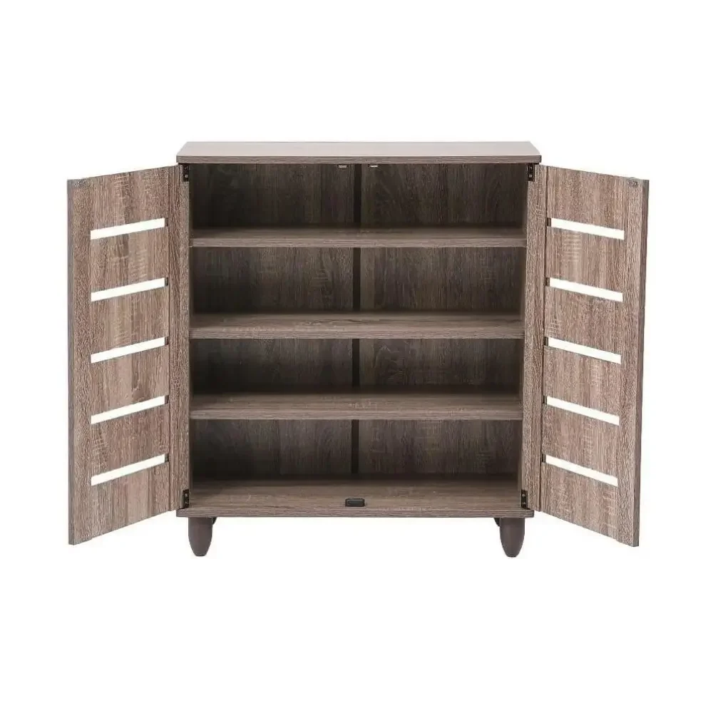 Multi story shoe cabinet, double door shoe rack, placement at the entrance of the house, modern design, furniture, decoration